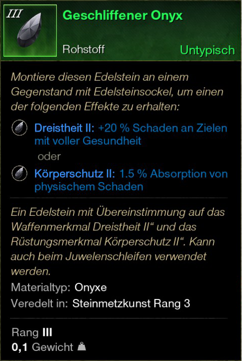 Geschliffener Onyx